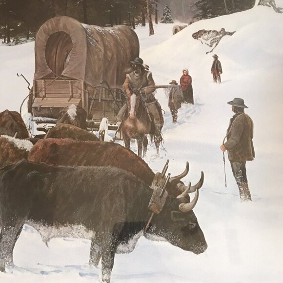 Vintage “Turning Back At Red Lake Hill” Print Robert Blair American Western - Picture 6 of 10